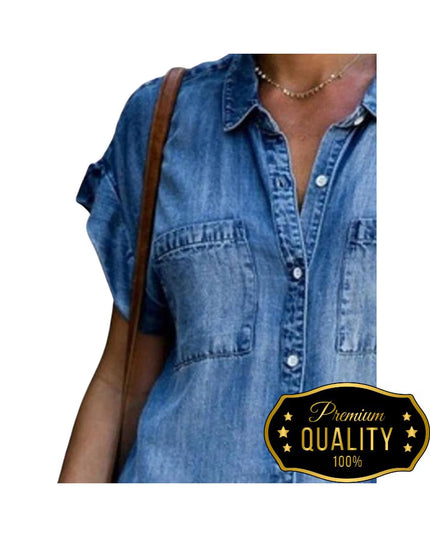 Denim Shirt Dress: Vintage 90s Style, Women’s Casual Summer Dress