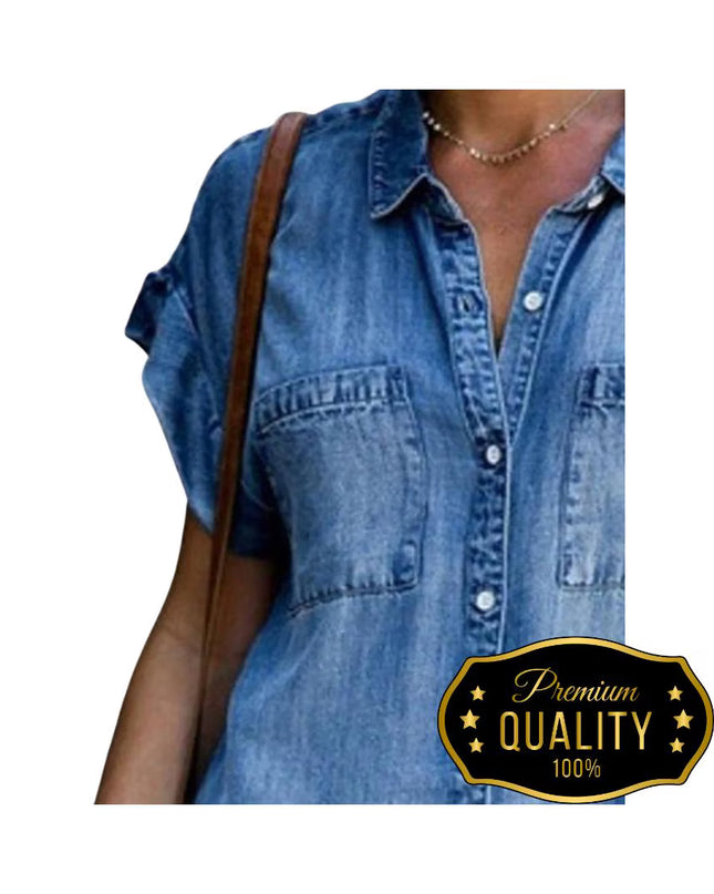 Denim Shirt Dress: Vintage 90s Style, Women’s Casual Summer Dress