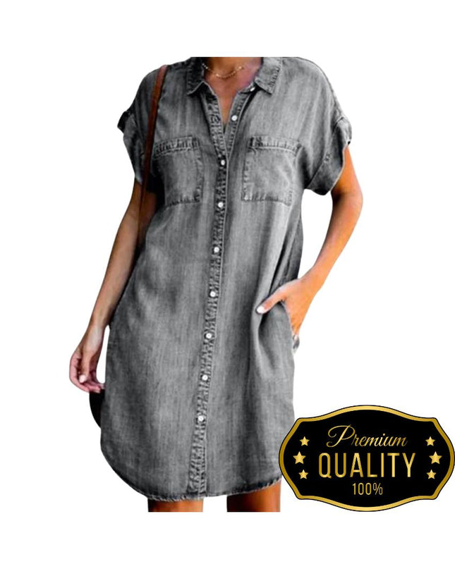 Denim Shirt Dress: Vintage 90s Style, Women’s Casual Summer Dress
