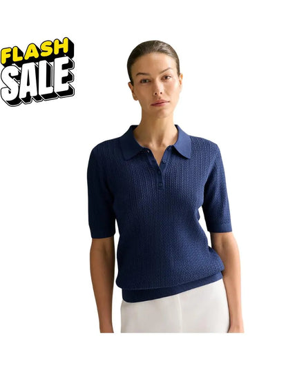 Women’s Summer Knit Top: Cotton Short Sleeve Jumper, Casual Lightweight Fashion