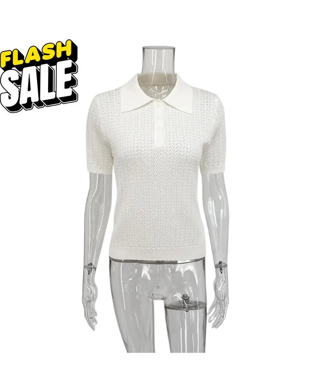 Women’s Summer Knit Top: Cotton Short Sleeve Jumper, Casual Lightweight Fashion