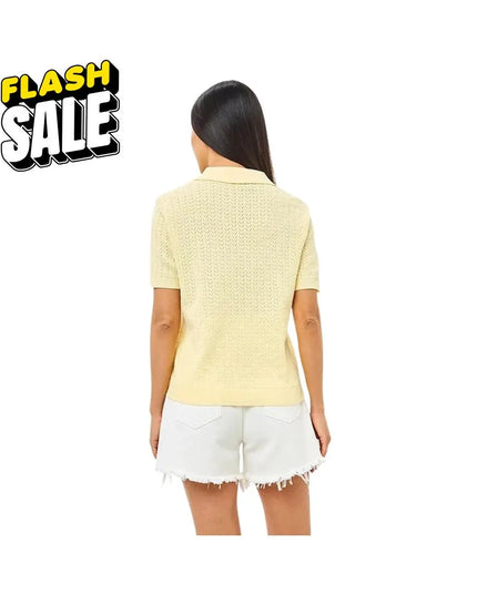 Women’s Summer Knit Top: Cotton Short Sleeve Jumper, Casual Lightweight Fashion
