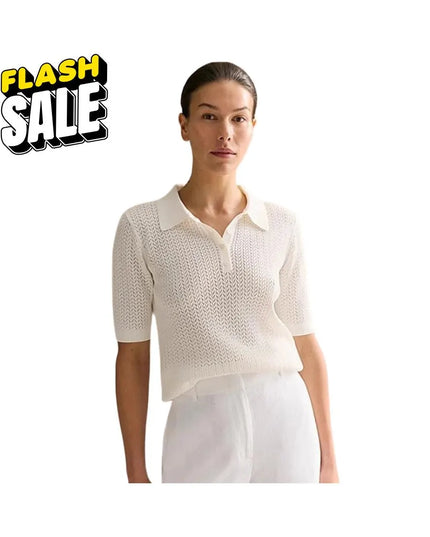 Women’s Summer Knit Top: Cotton Short Sleeve Jumper, Casual Lightweight Fashion