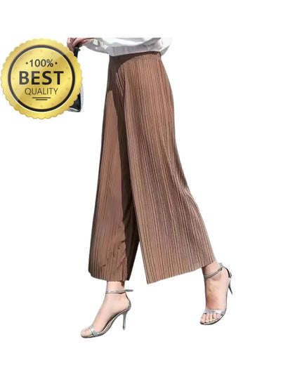 Wide Leg Pleated Skirt Pants: Korean Style Summer Culottes