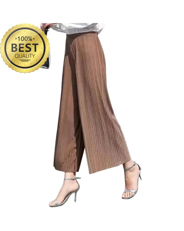 Wide Leg Pleated Skirt Pants: Korean Style Summer Culottes