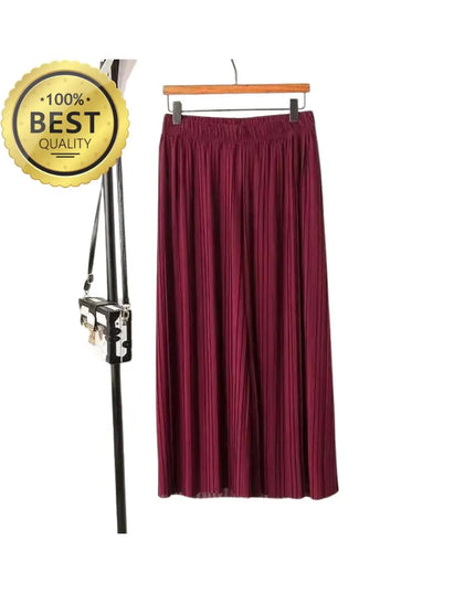 Wide Leg Pleated Skirt Pants: Korean Style Summer Culottes