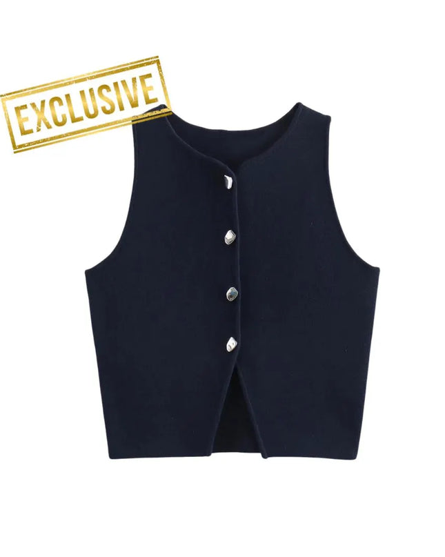 Women’s White Knit Crop Top: Ribbed Tank, Sleeveless Casual Summer Fashion