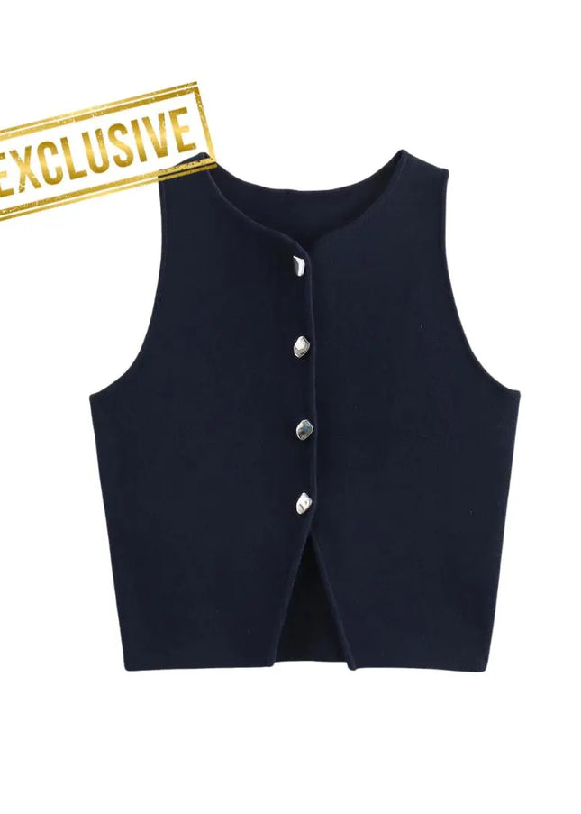 Women’s White Knit Crop Top: Ribbed Tank, Sleeveless Casual Summer Fashion