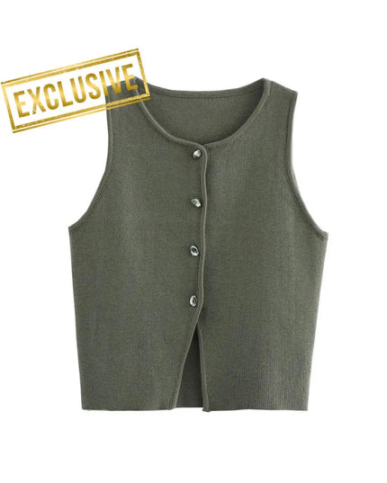 Women’s White Knit Crop Top: Ribbed Tank, Sleeveless Casual Summer Fashion