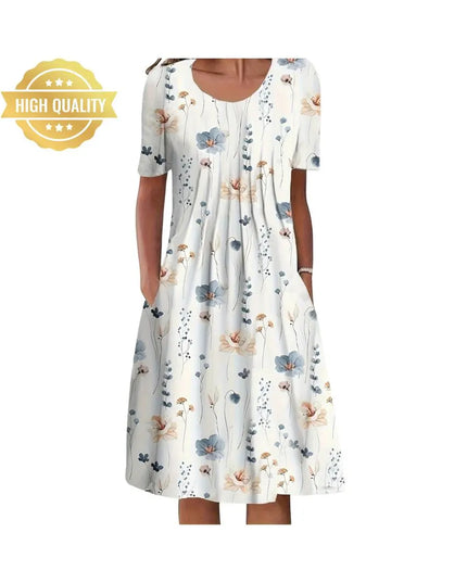 Plus Size Summer Dress: Elegant Loose Fit for Office & Party