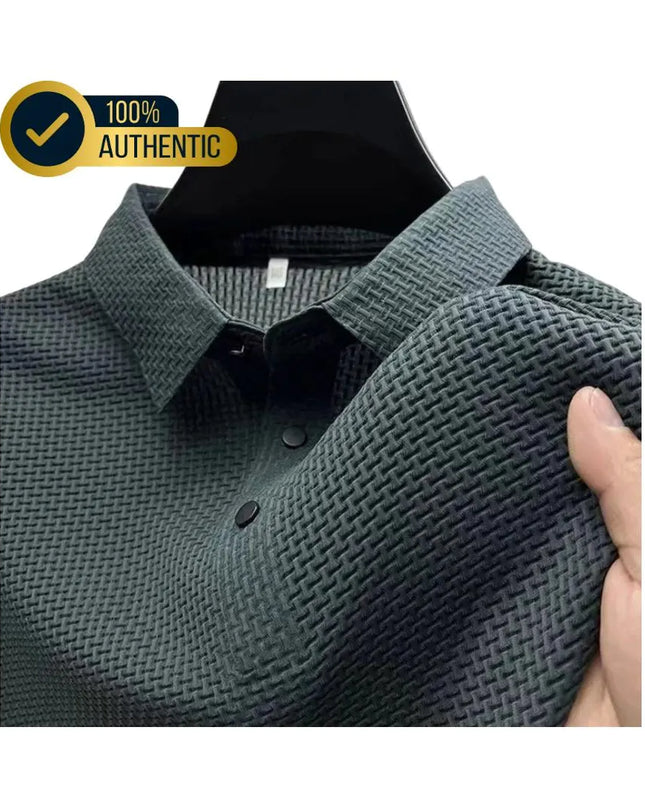 Men’s Casual Polo Shirt: Short Sleeve, Solid Color, Summer Business T-Shirt