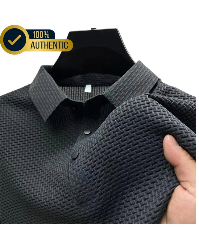 Men’s Casual Polo Shirt: Short Sleeve, Solid Color, Summer Business T-Shirt