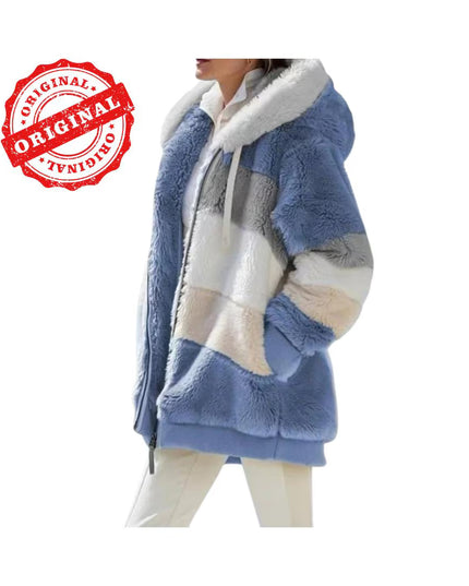 Oversized Jacket For Women, Autumn Winter Warm Plush Hooded Coat, Casual Cotton Jacket, Women’s Sweatshirt with Pockets, Gift For Her