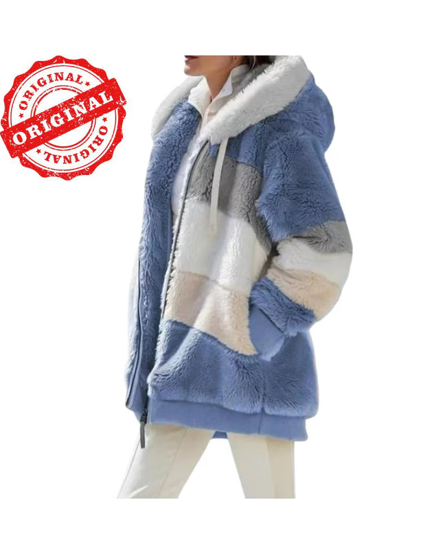 Oversized Jacket For Women, Autumn Winter Warm Plush Hooded Coat, Casual Cotton Jacket, Women’s Sweatshirt with Pockets, Gift For Her