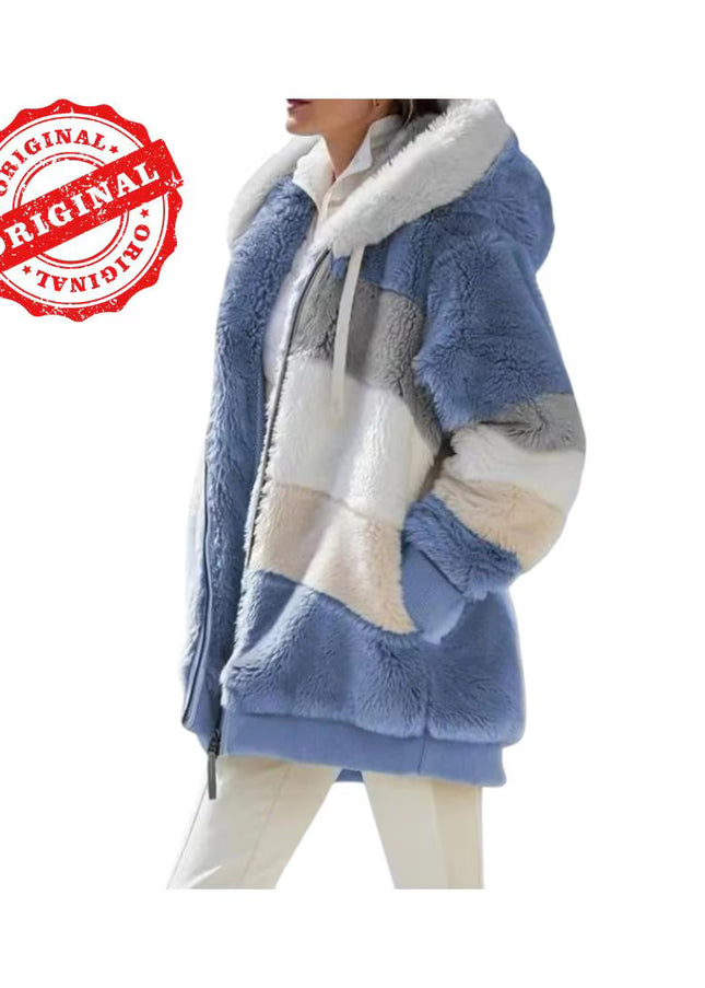 Oversized Jacket For Women, Autumn Winter Warm Plush Hooded Coat, Casual Cotton Jacket, Women’s Sweatshirt with Pockets, Gift For Her