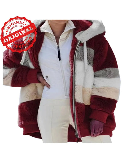 Oversized Jacket For Women, Autumn Winter Warm Plush Hooded Coat, Casual Cotton Jacket, Women’s Sweatshirt with Pockets, Gift For Her