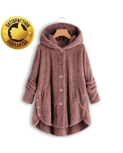 Winter Jacket, Warm Down Outerwear, Women's Autumn Winter Long Jacket, Warm Plush Overcoat, Winter Vintage Mid Length Coat