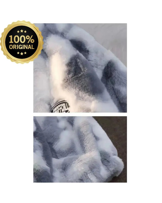 New Women's Tie Dye Lamb Fleece Jacket Autumn Winter Zipper Outerwear Warm Plush Jackets Harajuku Casual Loose Female Thick Coat