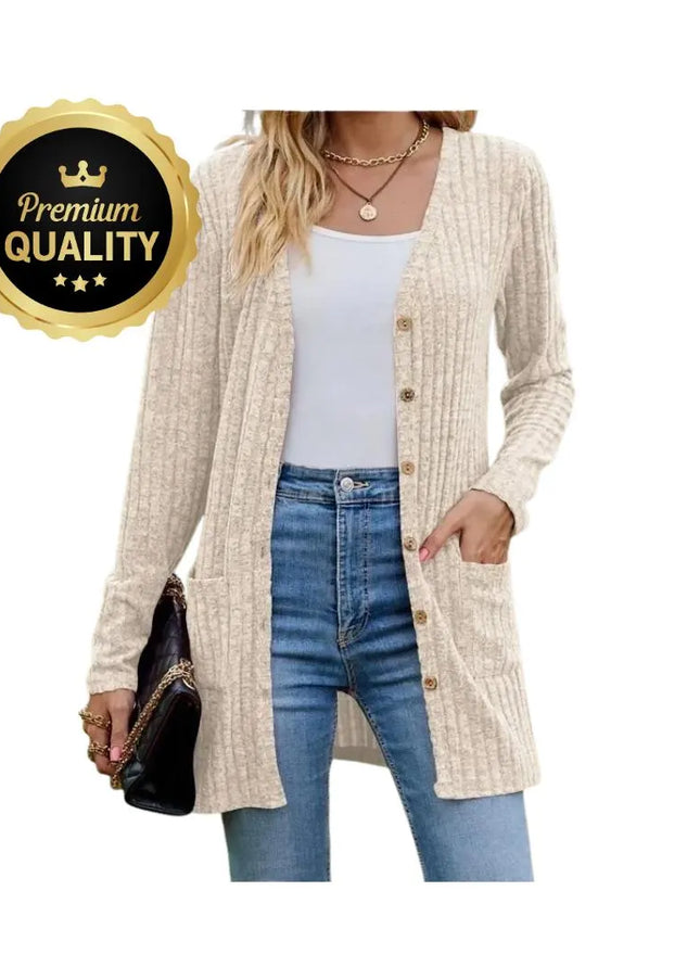 Ladies Stripe Cardigan, Fall Autumn Sweatshirt Sweater, V Neck Lightweight Button Up Designer; gothic princess style