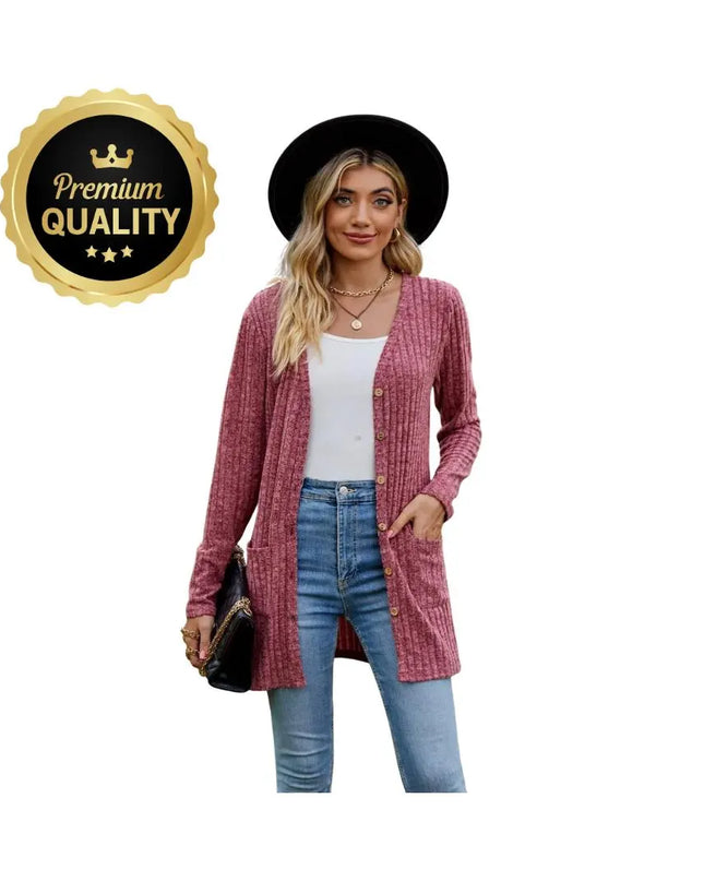 Ladies Stripe Cardigan, Fall Autumn Sweatshirt Sweater, V Neck Lightweight Button Up Designer; gothic princess style