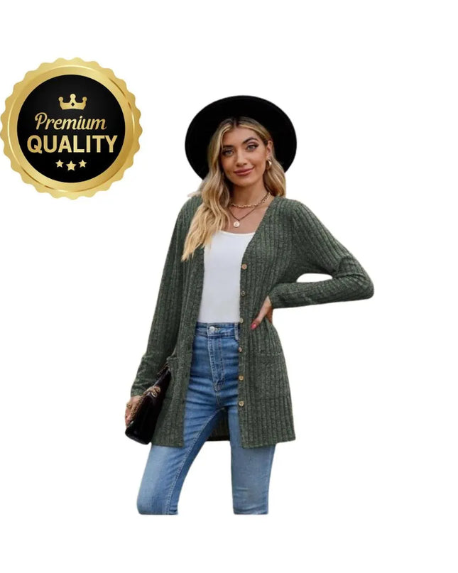 Ladies Stripe Cardigan, Fall Autumn Sweatshirt Sweater, V Neck Lightweight Button Up Designer; gothic princess style