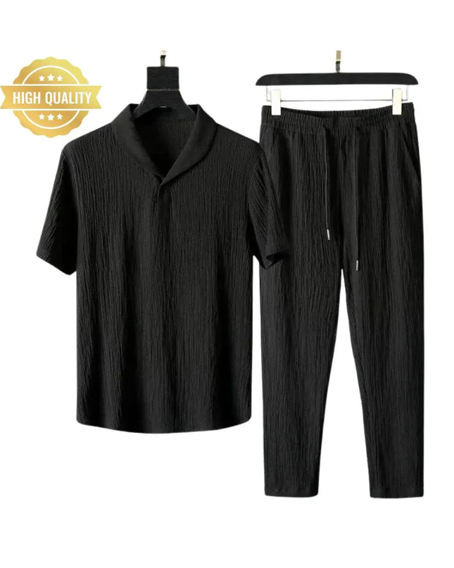 Summer Men's Fashion Classic Shirt;Men's Tracksuits 2 Casual Athletic Jogging Outfits Short Sleeve Track Suits For Men Set Men Dress Outfits