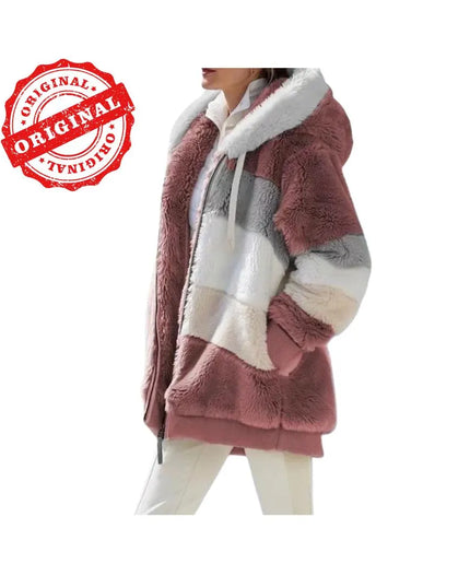 Oversized Jacket For Women, Autumn Winter Warm Plush Hooded Coat, Casual Cotton Jacket, Women’s Sweatshirt with Pockets, Gift For Her