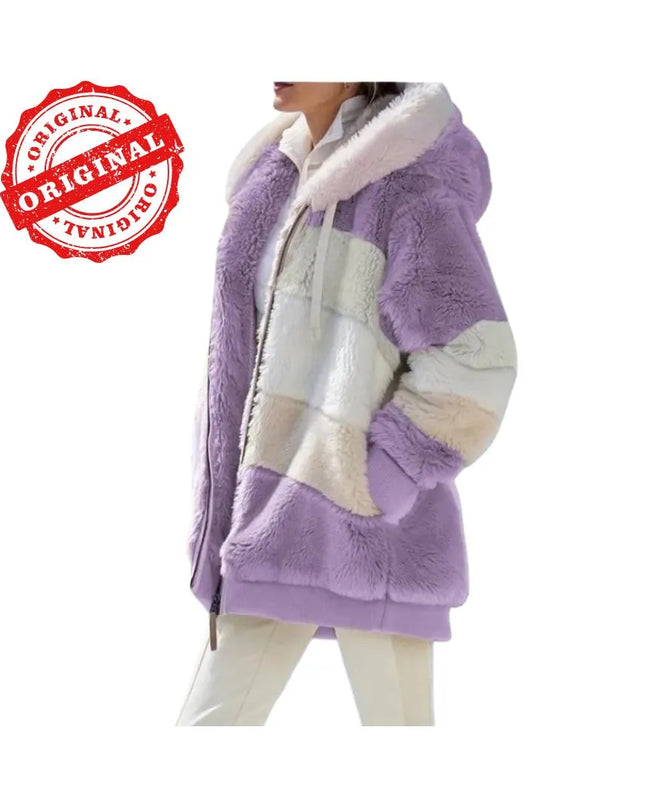 Oversized Jacket For Women, Autumn Winter Warm Plush Hooded Coat, Casual Cotton Jacket, Women’s Sweatshirt with Pockets, Gift For Her