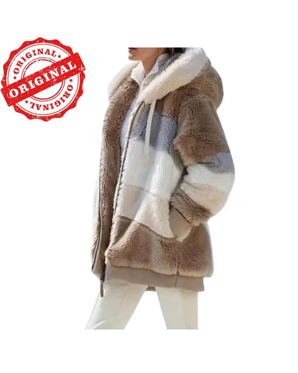 Oversized Jacket For Women, Autumn Winter Warm Plush Hooded Coat, Casual Cotton Jacket, Women’s Sweatshirt with Pockets, Gift For Her