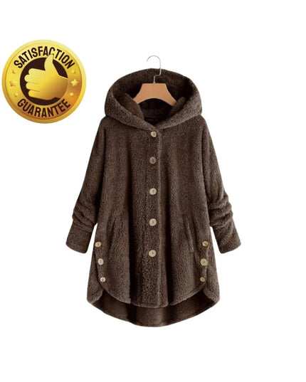 Winter Jacket, Warm Down Outerwear, Women's Autumn Winter Long Jacket, Warm Plush Overcoat, Winter Vintage Mid Length Coat