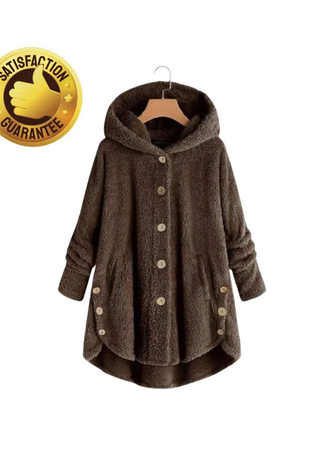 Winter Jacket, Warm Down Outerwear, Women's Autumn Winter Long Jacket, Warm Plush Overcoat, Winter Vintage Mid Length Coat