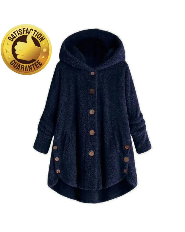 Winter Jacket, Warm Down Outerwear, Women's Autumn Winter Long Jacket, Warm Plush Overcoat, Winter Vintage Mid Length Coat