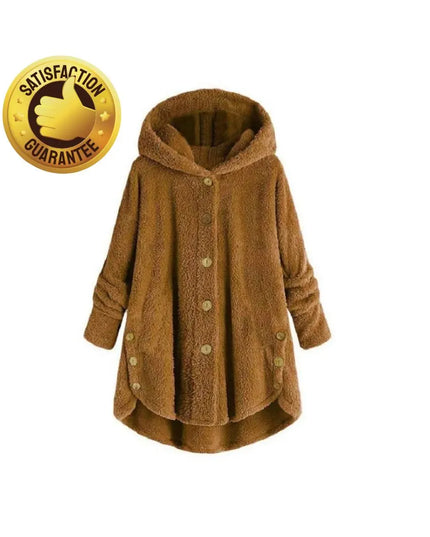 Winter Jacket, Warm Down Outerwear, Women's Autumn Winter Long Jacket, Warm Plush Overcoat, Winter Vintage Mid Length Coat