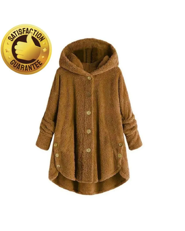 Winter Jacket, Warm Down Outerwear, Women's Autumn Winter Long Jacket, Warm Plush Overcoat, Winter Vintage Mid Length Coat