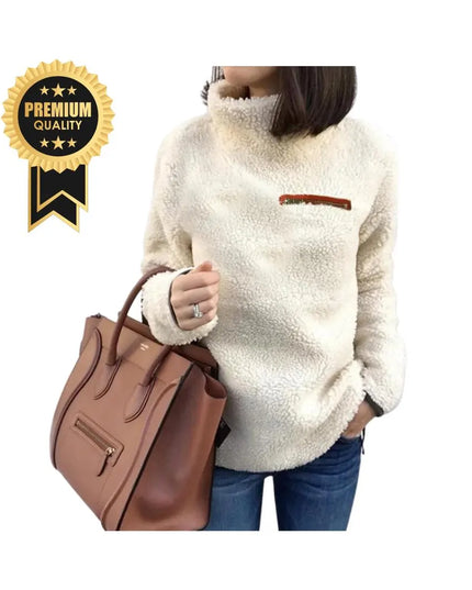 Organic Cotton Sweater, Soft Wool Sweater for Women, Oversize Sweater Cable Knit Pullover, Turtleneck Sweater, Gift For Her