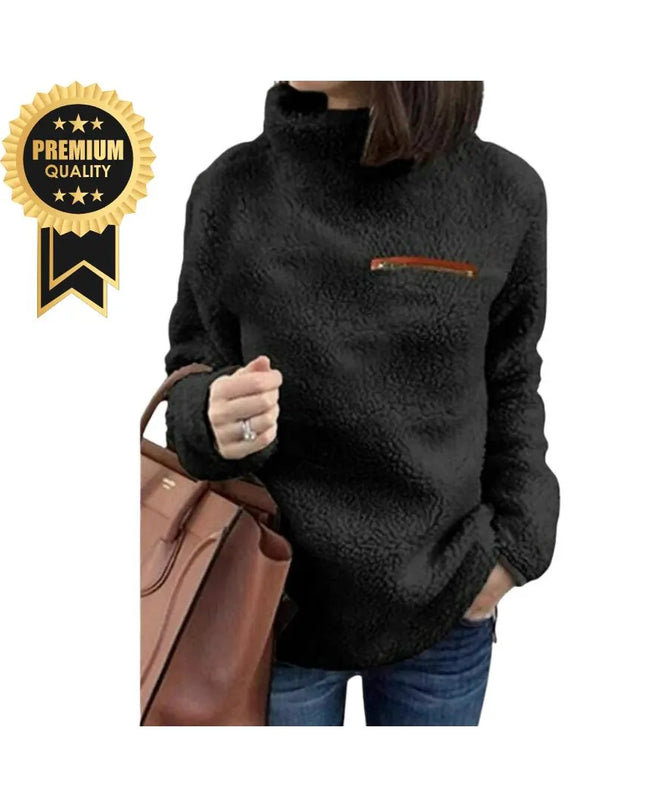 Organic Cotton Sweater, Soft Wool Sweater for Women, Oversize Sweater Cable Knit Pullover, Turtleneck Sweater, Gift For Her