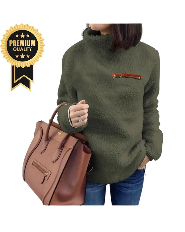 Organic Cotton Sweater, Soft Wool Sweater for Women, Oversize Sweater Cable Knit Pullover, Turtleneck Sweater, Gift For Her