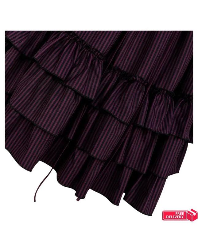 Medieval Retro Gothic Lolita Black Gothic Women Lolita Dresses Bow Collar Pleated Lace Up Goth Vintage Chic Jurken Dress