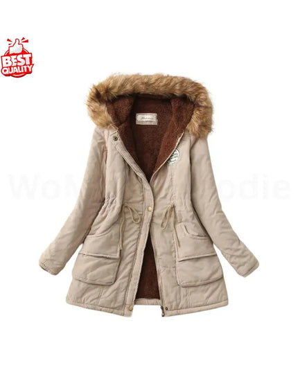 Women’s Cotton Padded Jacket | Autumn Winter Slim Fit | Warm Casual Embroidered Outerwear | Fashionable Thick Short Jacket | Gift for her