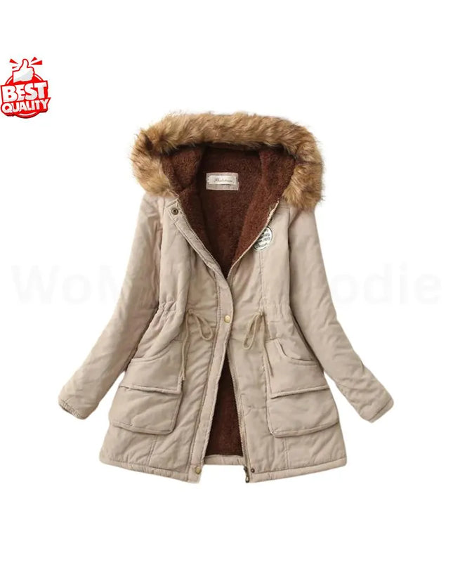 Women’s Cotton Padded Jacket | Autumn Winter Slim Fit | Warm Casual Embroidered Outerwear | Fashionable Thick Short Jacket | Gift for her