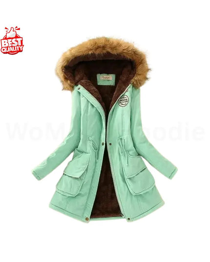 Women’s Cotton Padded Jacket | Autumn Winter Slim Fit | Warm Casual Embroidered Outerwear | Fashionable Thick Short Jacket | Gift for her