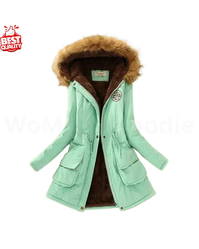 Women’s Cotton Padded Jacket | Autumn Winter Slim Fit | Warm Casual Embroidered Outerwear | Fashionable Thick Short Jacket | Gift for her