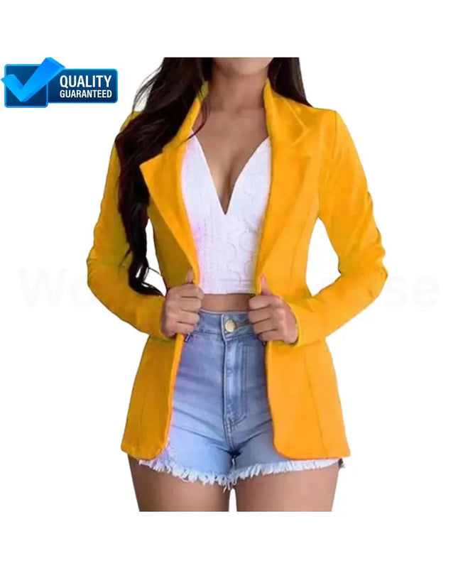 Women's Blazer 2024 – Formal Office Work Set Pocket Jacket Coat | Loose-Fit Women's Wear