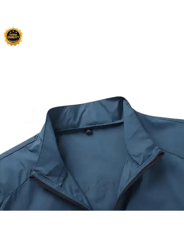 Men Women Unisex Stand Collar Sun Protection Shirt Summer Outdoor UV Proof Jacket Couple Lightweight Air Conditioning Coat