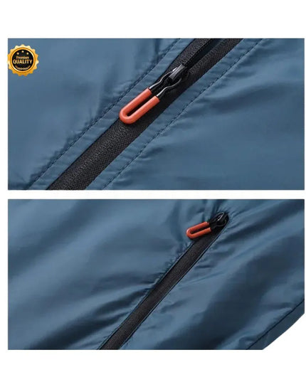 Men Women Unisex Stand Collar Sun Protection Shirt Summer Outdoor UV Proof Jacket Couple Lightweight Air Conditioning Coat