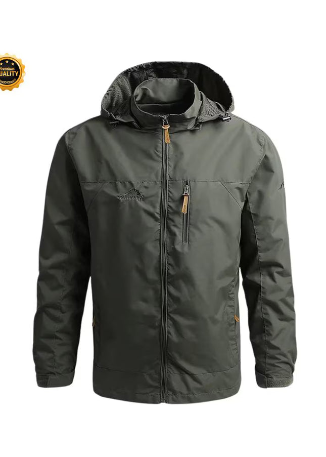 Hiking Waterproof Jacket Men’s New Autumn Casual Sports Detachable Hooded Coat Field Mountain Climbing Travel Thin Windbreaker