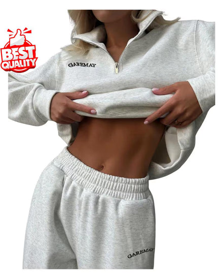 Elegant Burgundy Cropped Coat – Women’s Stand Collar Single-Breasted Jacket, Autumn Casual Long-Sleeve Outerwear