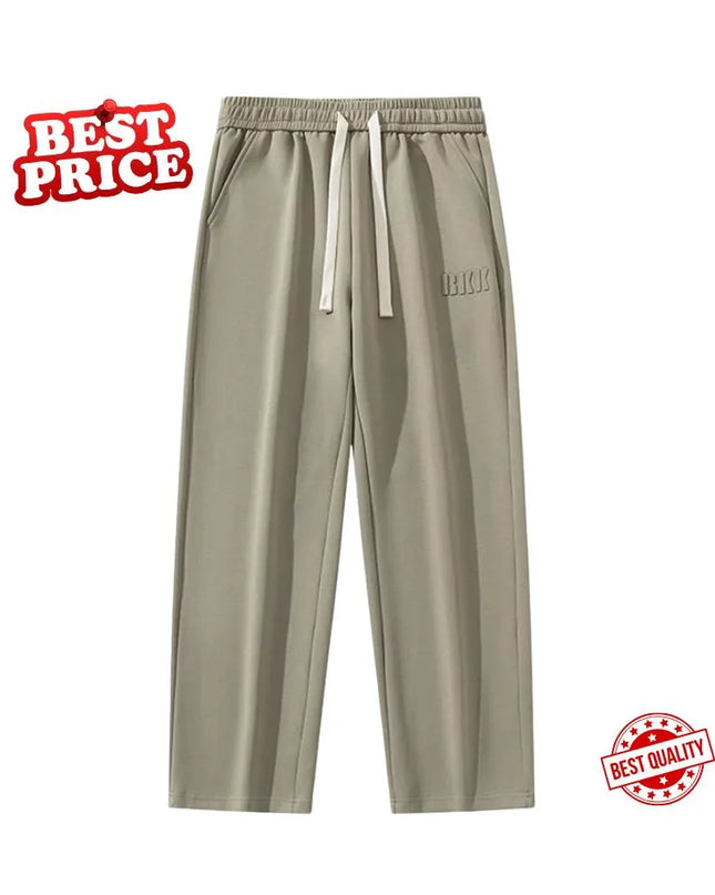 Men’s Wide-Leg Cotton Sweatpants – Straight Fit Track Pants with Drawstring | Casual Baggy Sports Trousers | Plus Size up to 8XL