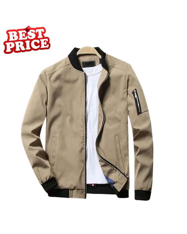 Men’s Slim Fit Bomber Jacket – Lightweight Casual Fashion Outerwear | Spring & Autumn Windbreaker Coat (Sizes up to 6XL)