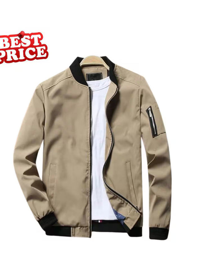 Men’s Slim Fit Bomber Jacket – Lightweight Casual Fashion Outerwear | Spring & Autumn Windbreaker Coat (Sizes up to 6XL)